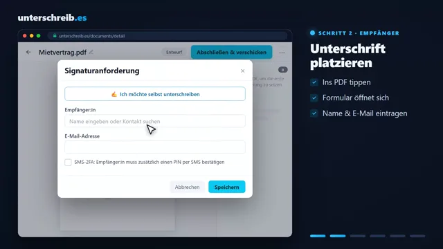 Vorschaubild des Erklärvideos „Unterschrift anfordern“