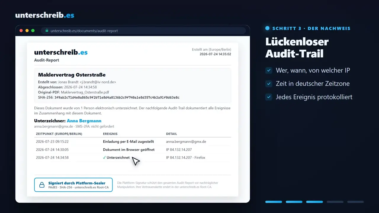Vorschaubild des Erklärvideos „Audit-Trail & Audit-Report“